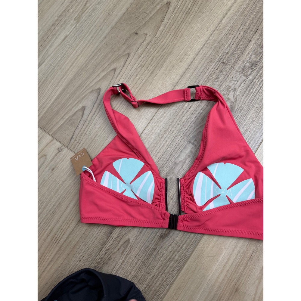 Call to Action C2A Pink Halter V-Wire Top‎ & Black High Waist Bikini Set NWT XS - Picture 6 of 10
